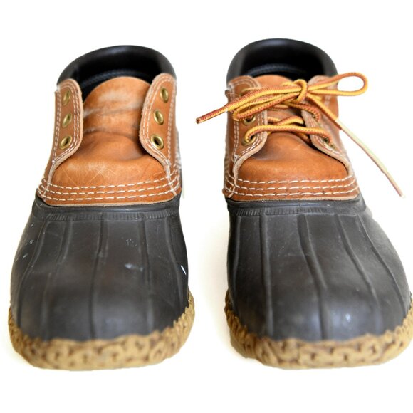 LL Bean Mens Boots Gumshoe Low Bean Boot Tan/Brown Size 7 M - Picture 1 of 10
